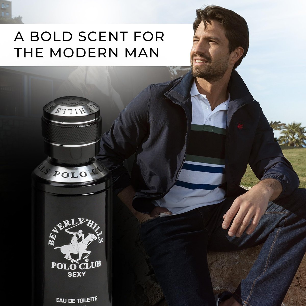 Beverly Hills Polo Club SEXY Eau de Toilette - Oriental Woody Cologne for Men, 3.4 fl oz Avelisse
