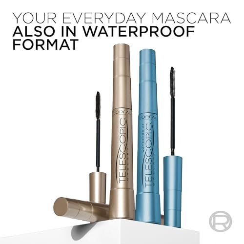 L'Oreal Paris Telescopic Mascara - Washable Black Brown - Separating Volume & Length Formula - 0.27 Fl Oz Avelisse