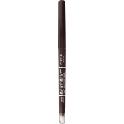 L'Oreal Paris Infallible Never Fail Mechanical Pencil Eyeliner, Black Brown - Long-Lasting, Smudge-Proof with Built-in Sharpener