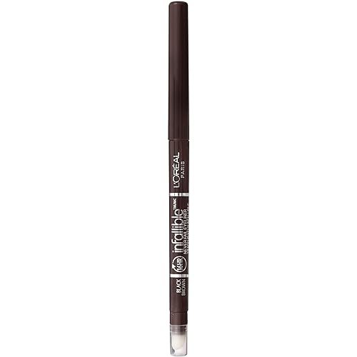 L'Oreal Paris Infallible Never Fail Mechanical Pencil Eyeliner, Black Brown - Long-Lasting, Smudge-Proof with Built-in Sharpener - görsel 1