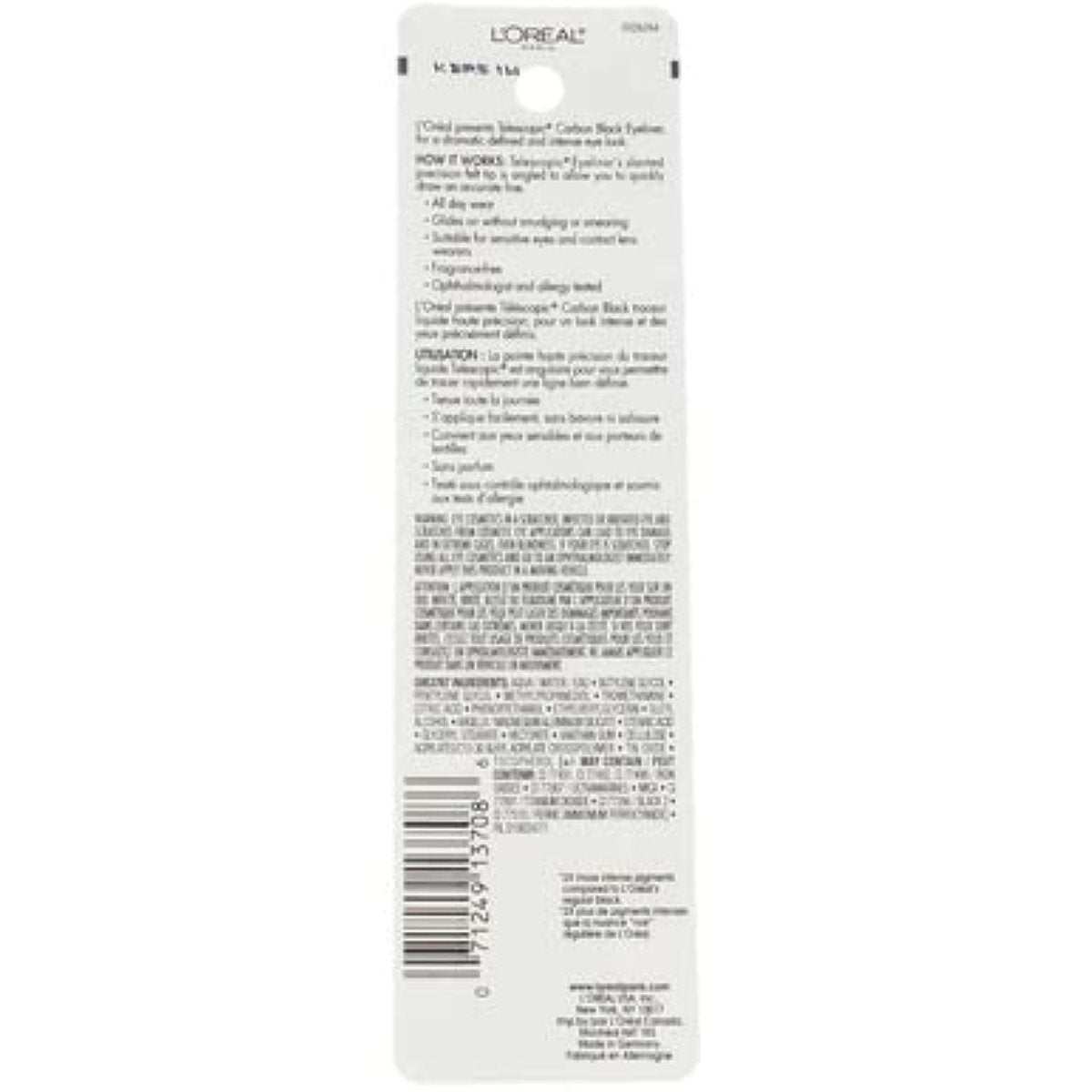 L'Oreal Paris Telescopic Precision Liquid Eyeliner - Carbon Black, 0.08 Fl Oz Avelisse