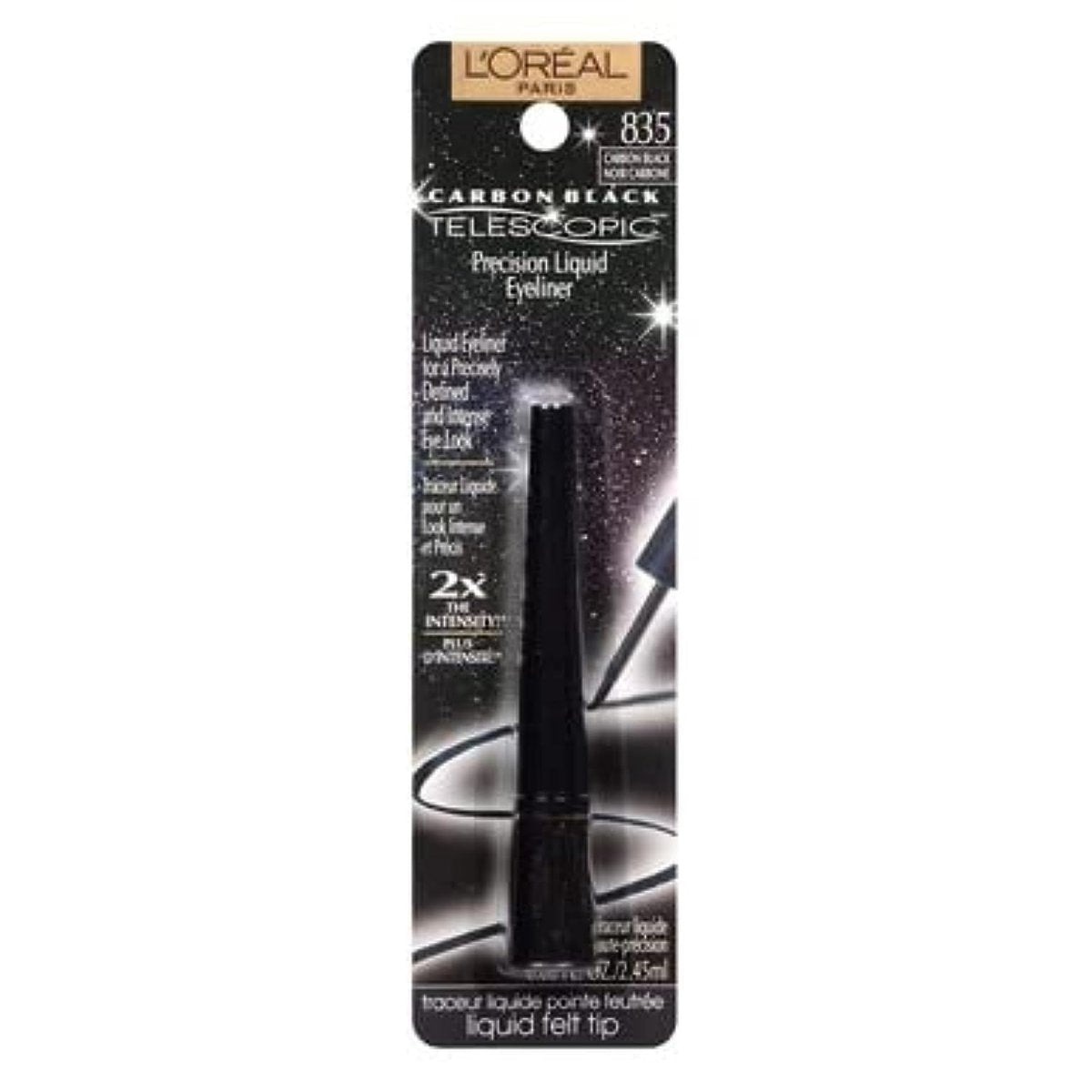L'Oreal Paris Telescopic Precision Liquid Eyeliner - Carbon Black, 0.08 Fl Oz Avelisse