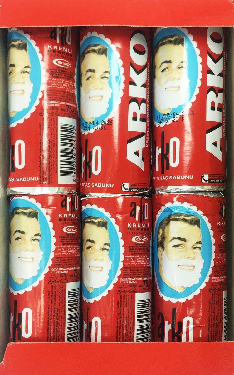 Arko Shaving Soap Stick 12-Pack - Classic Shaving Soap, 31.5 oz Total Avelisse