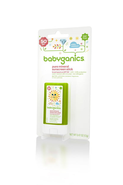 Babyganics Sunscreen Stick SPF 50, .47 oz - Mineral-Based, Broad Spectrum Sun Protection for Kids Avelisse