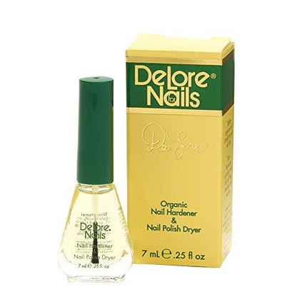 Organic Nail Hardener & Polish Dryer - 0.25 oz (Pack of 2) by Delore for Nails