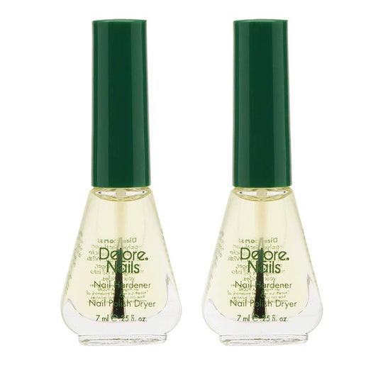 Organic Nail Hardener & Polish Dryer - 0.25 oz (Pack of 2) by Delore for Nails
