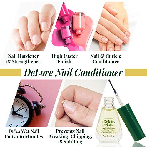 Organic Nail Hardener & Polish Dryer - 0.25 oz (Pack of 2) by Delore for Nails - görsel 6