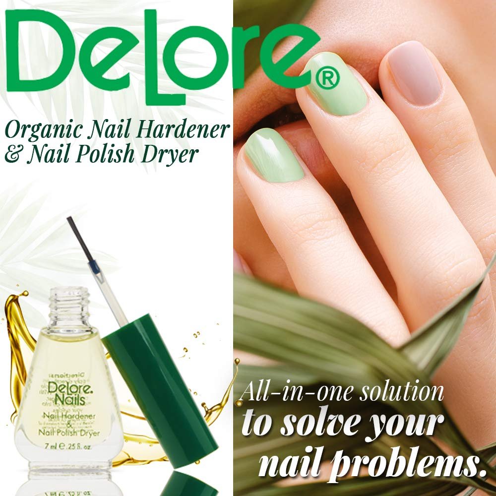 Organic Nail Hardener & Polish Dryer - 0.25 oz (Pack of 2) by Delore for Nails - görsel 3
