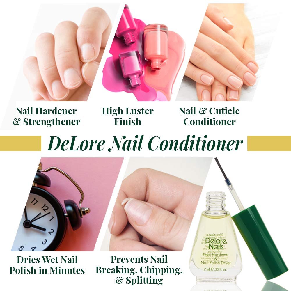 Organic Nail Hardener & Polish Dryer - 0.25 oz (Pack of 2) by Delore for Nails - görsel 5