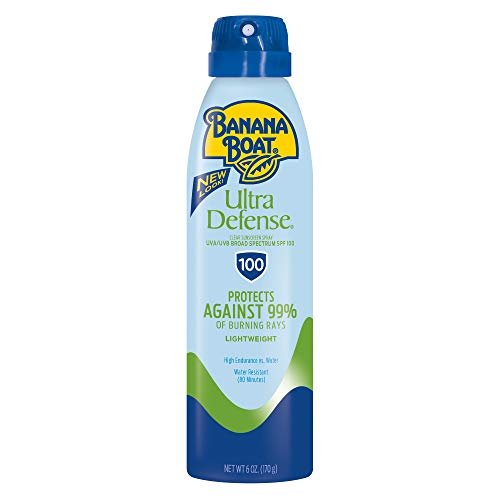 Banana Boat Ultra Defense Clear Sunscreen Spray SPF 100, 6oz - Lightweight, Water Resistant Sunscreen Avelisse