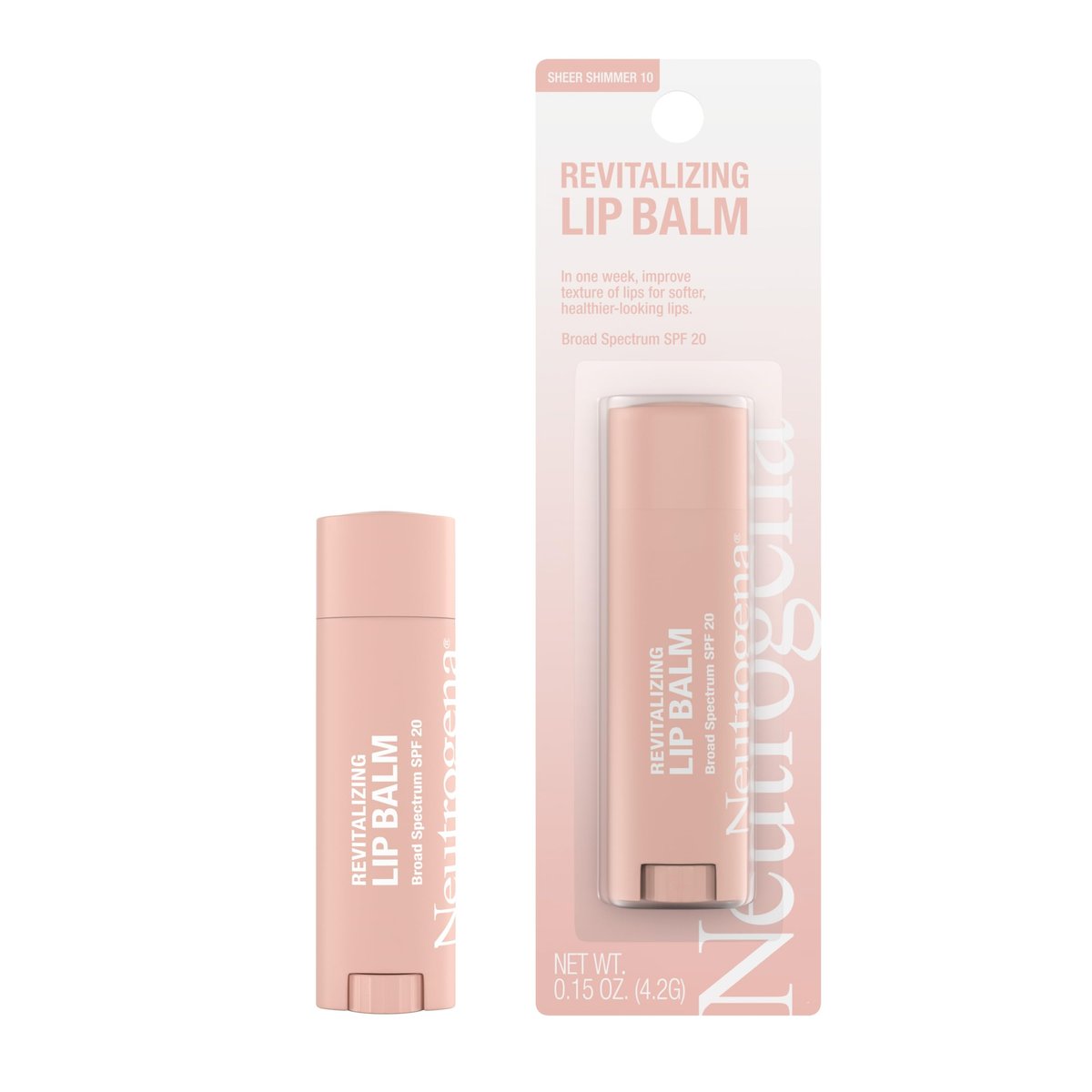 Neutrogena Revitalizing Tinted Lip Balm Broad Spectrum SPF 20 Sunscreen, Sheer Shimmer 10, 0.15 oz Avelisse