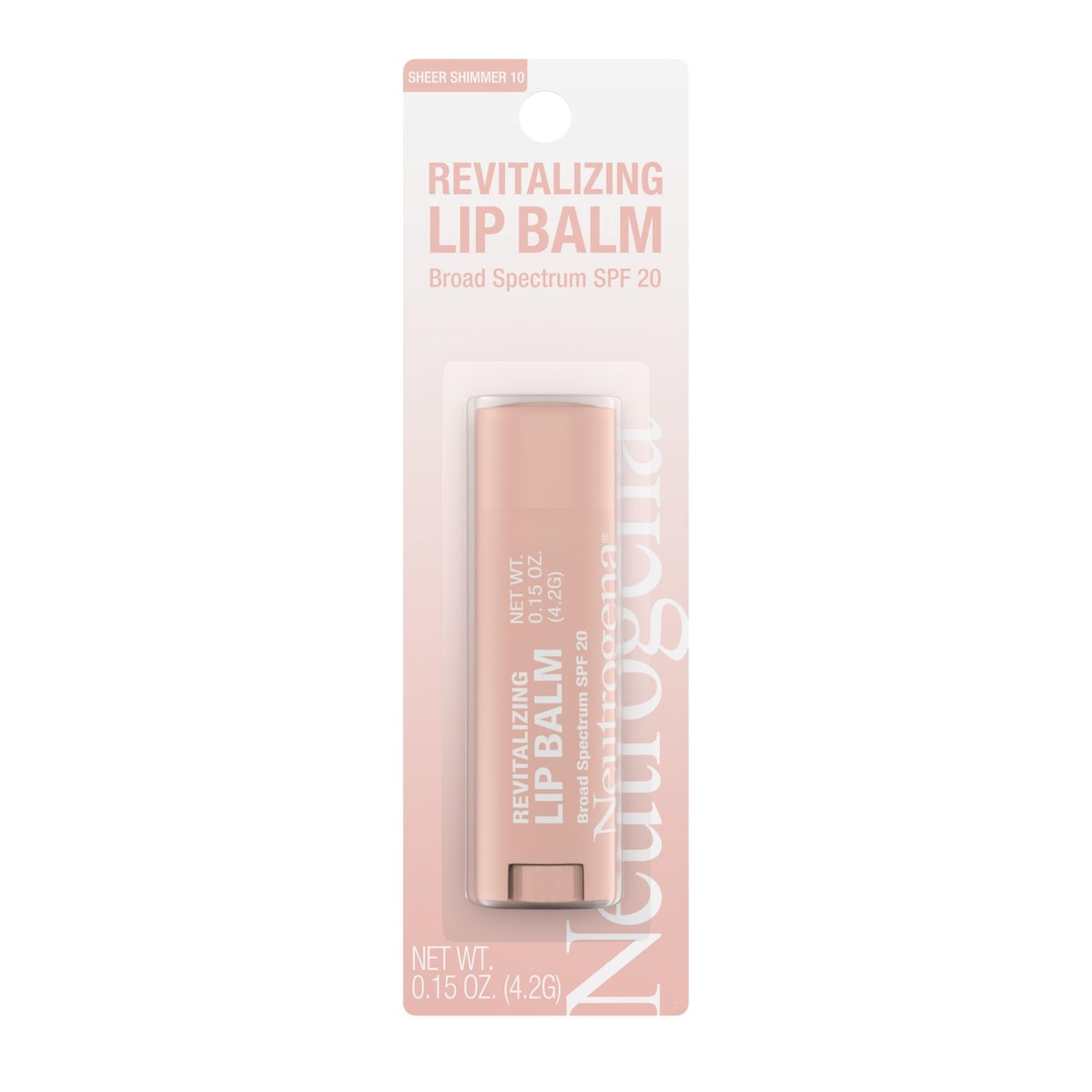 Neutrogena Revitalizing Tinted Lip Balm Broad Spectrum SPF 20 Sunscreen, Sheer Shimmer 10, 0.15 oz Avelisse