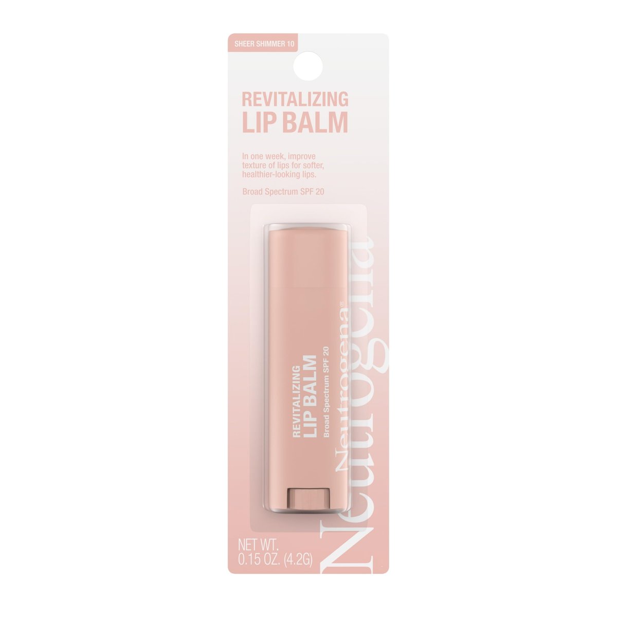 Neutrogena Revitalizing Tinted Lip Balm Broad Spectrum SPF 20 Sunscreen, Sheer Shimmer 10, 0.15 oz Avelisse