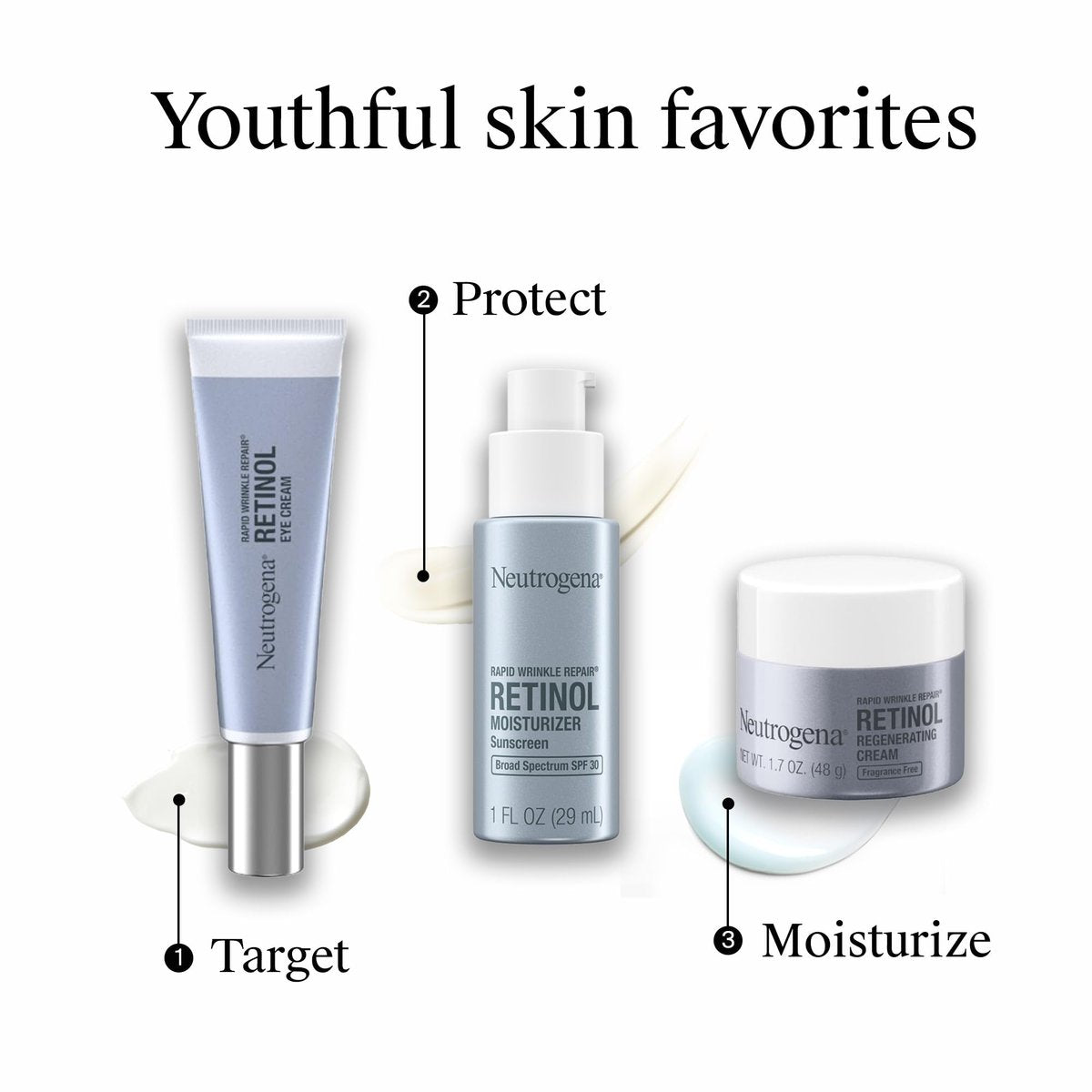 Neutrogena Rapid Wrinkle Repair Retinol Face Moisturizer with SPF 30 Sunscreen, Daily Anti-Aging Face Cream, 1 fl. oz Avelisse