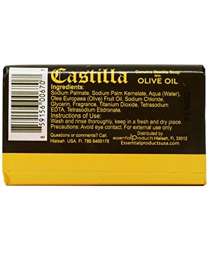 Castile Beauty Soap with Olive Oil - 3.9 oz Pure & Natural Facial Cleanser