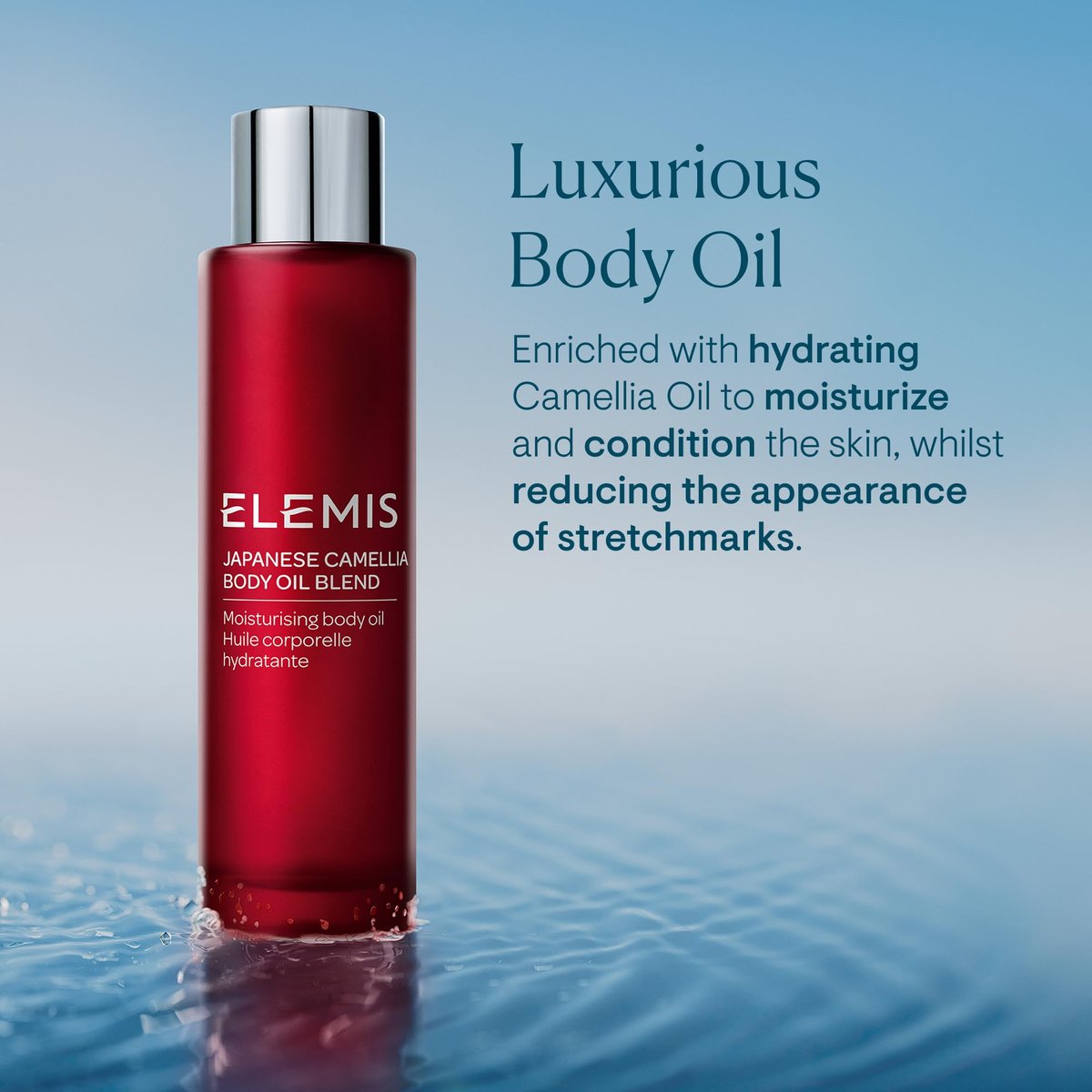 ELEMIS Japanese Camellia Body Oil Blend - Luxuriously Lightweight Body Oil for Nourishing, Conditioning, and Softening Stretch Marks & Postpartum Skin, 100 mL Avelisse