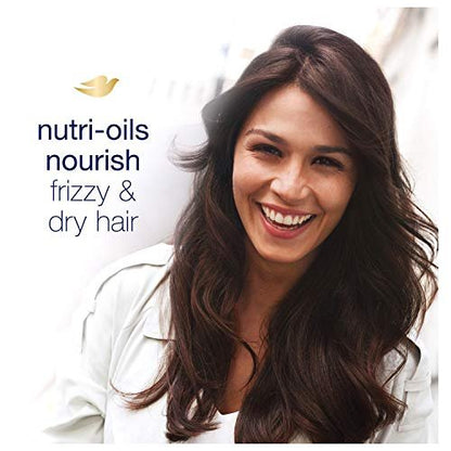 Dove Nutritive Solutions Anti Frizz Shampoo for Frizzy, Tangled Hair - Oil Therapy with Nutri-Oils, Moisturizing Formula, 12 oz