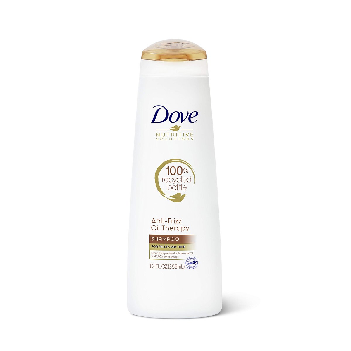 Dove Nutritive Solutions Anti Frizz Shampoo for Frizzy, Tangled Hair - Oil Therapy with Nutri-Oils, Moisturizing Formula, 12 oz - görsel 1