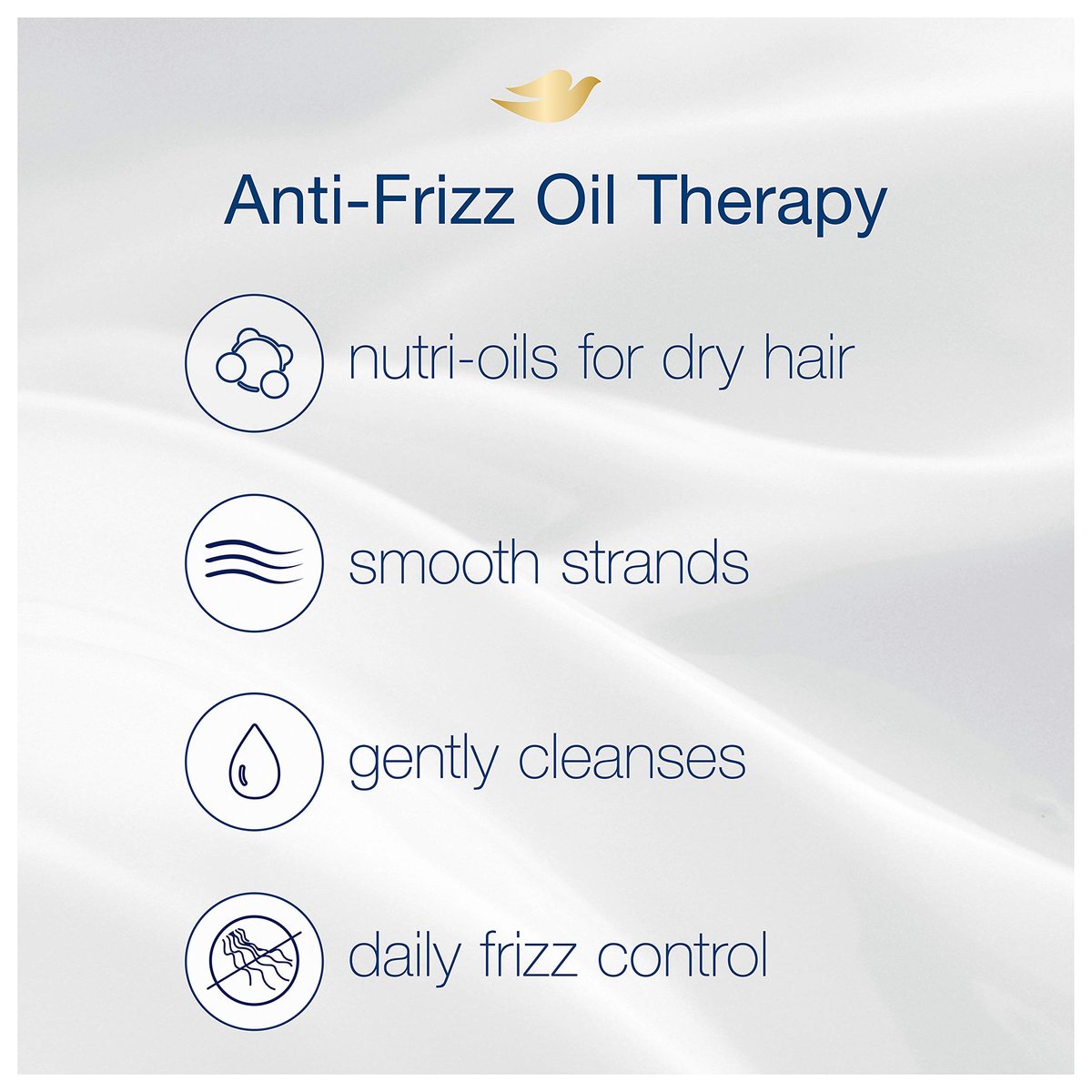 Dove Nutritive Solutions Anti Frizz Shampoo for Frizzy, Tangled Hair - Oil Therapy with Nutri-Oils, Moisturizing Formula, 12 oz - görsel 5