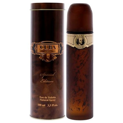 Cuba Gold Special Edition Eau De Toilette Spray for Men, 3.4 oz