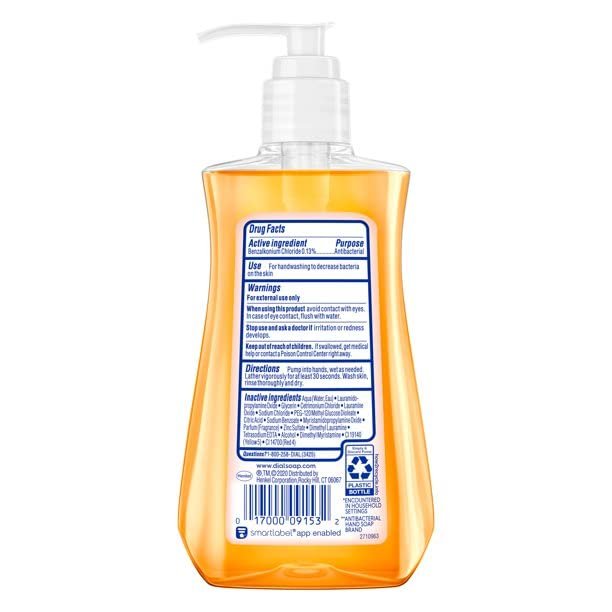 Dial Liquid Antimicrobial Hand Soap, 7.5 oz Pump Bottle – Orange Scent - görsel 3