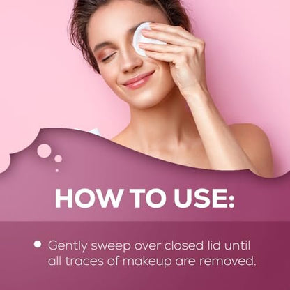Andrea Eye Q's Oil-Free Eye Makeup Remover Pads, 65 Count (Pack of 3) - Gentle & Effective Avelisse