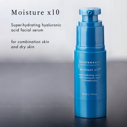 Bioelements Moisture x10 Super-Hydrating Hyaluronic Acid Facial Serum for Dry & Combination Skin - 1 fl oz Avelisse