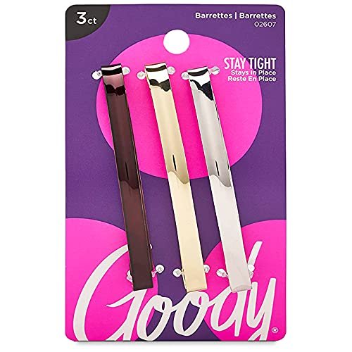 Goody Metal Hair Barrettes - Assorted 3 Count Pack for Secure Hold - görsel 2