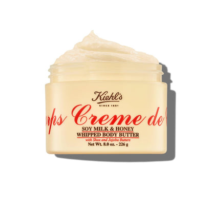 Kiehl's Creme de Corps Whipped Body Butter – 24-Hour Hydrating Body Lotion with Soy Milk & Honey, 8 oz Avelisse