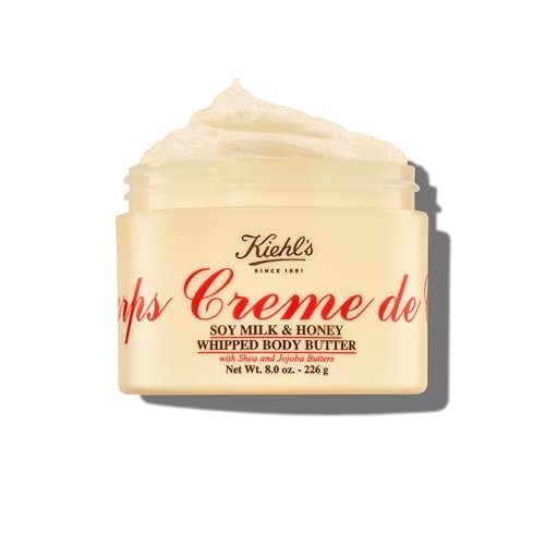 Kiehl's Creme de Corps Whipped Body Butter – 24-Hour Hydrating Body Lotion with Soy Milk & Honey, 8 oz Avelisse