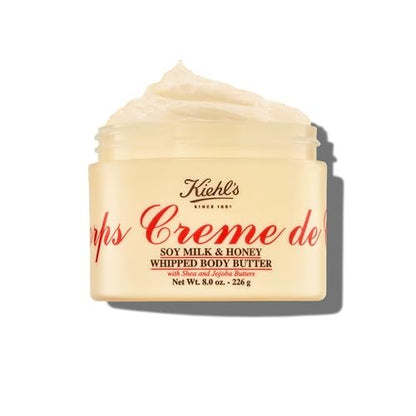 Kiehl's Creme de Corps Whipped Body Butter – 24-Hour Hydrating Body Lotion with Soy Milk & Honey, 8 oz Avelisse