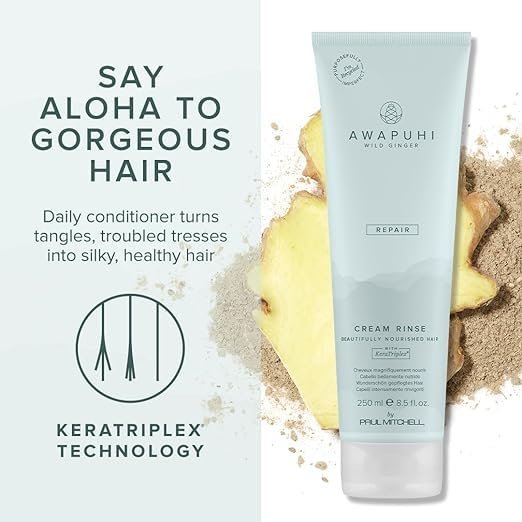 Awapuhi Wild Ginger Cream Rinse by Paul Mitchell – Detangling & Repairing Conditioner for Dry, Damaged & Color-Treated Hair (2.5 fl. oz.) - görsel 6