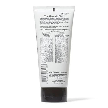Volume Boost Gel - Workable Hold, Alcohol Free, No Flaking, Increases Body and Volume, 6 oz