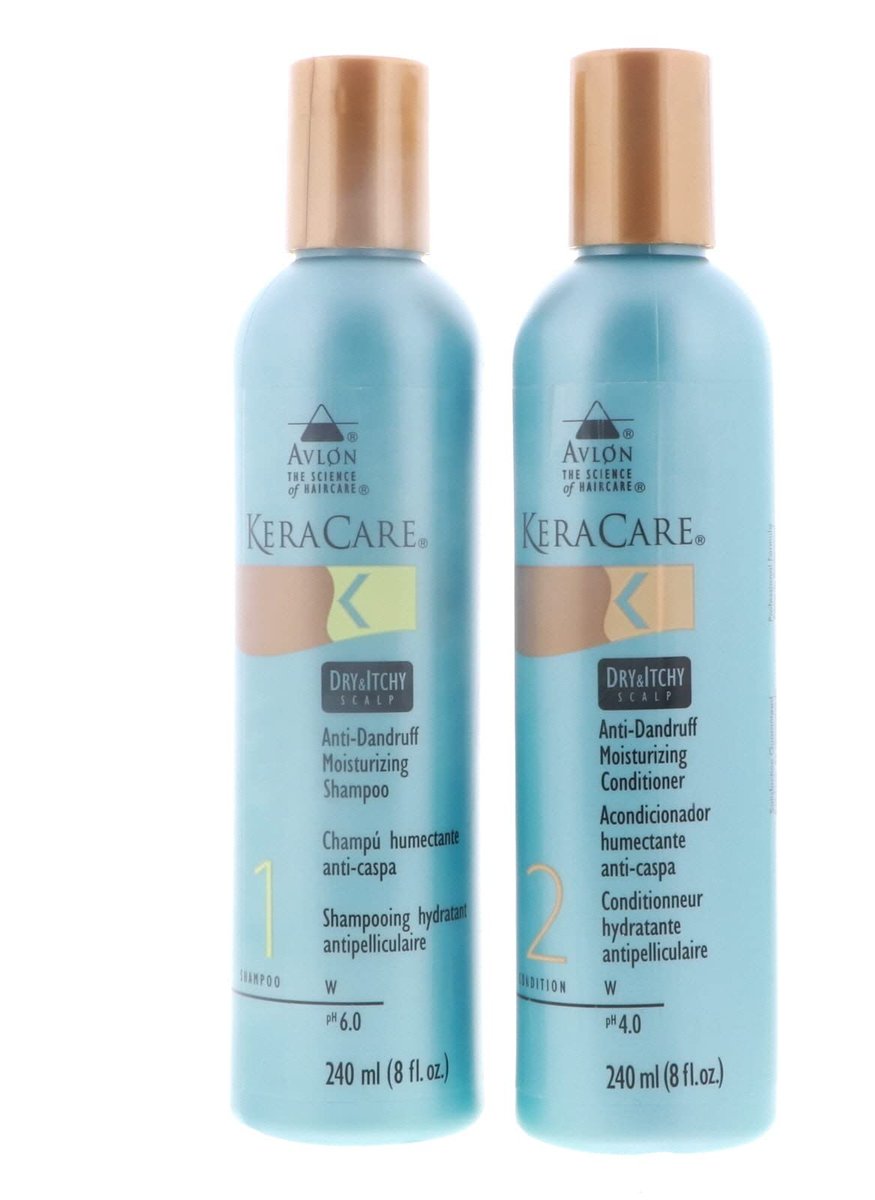 KeraCare Dry Itchy Scalp Shampoo and Conditioner Set – 16 Fl Oz Each Avelisse