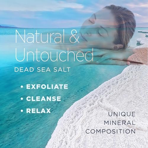 Minera Fine Grain Dead Sea Salt for Bath & Foot Soaks – 5 lbs, Fast-Dissolving, 100% Pure and Natural, Unscented, Skin-Softening Sea Salt Avelisse