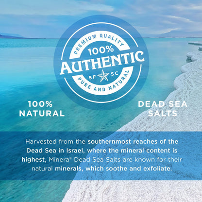 Minera Fine Grain Dead Sea Salt for Bath & Foot Soaks – 5 lbs, Fast-Dissolving, 100% Pure and Natural, Unscented, Skin-Softening Sea Salt Avelisse