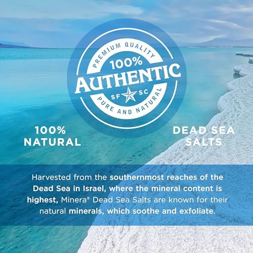 Minera Fine Grain Dead Sea Salt for Bath & Foot Soaks – 5 lbs, Fast-Dissolving, 100% Pure and Natural, Unscented, Skin-Softening Sea Salt Avelisse