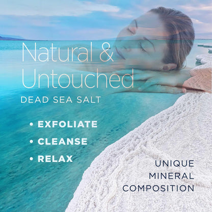 Minera Fine Grain Dead Sea Salt for Bath & Foot Soaks – 5 lbs, Fast-Dissolving, 100% Pure and Natural, Unscented, Skin-Softening Sea Salt Avelisse