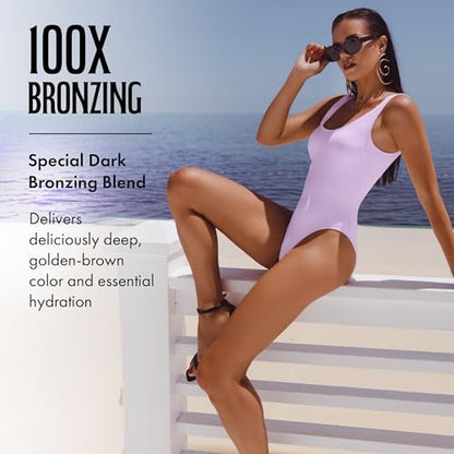 Brown Sugar Special Dark Tanning Lotion - Advanced 100X Double Dark Bronzing Blend with Sugar Cane Extract, Minerals, Acai Berry & Body Butters, 13.5 Fl Oz