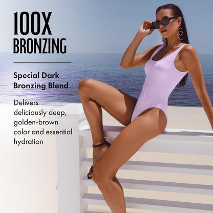 Brown Sugar Special Dark Tanning Lotion - Advanced 100X Double Dark Bronzing Blend with Sugar Cane Extract, Minerals, Acai Berry & Body Butters, 13.5 Fl Oz