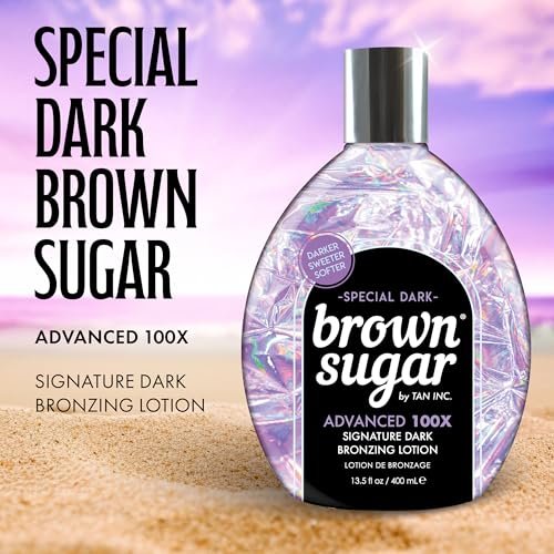 Brown Sugar Special Dark Tanning Lotion - Advanced 100X Double Dark Bronzing Blend with Sugar Cane Extract, Minerals, Acai Berry & Body Butters, 13.5 Fl Oz - görsel 6