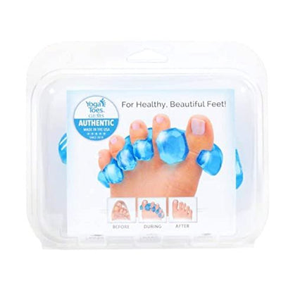 YogaToes GEMS Gel Toe Stretcher & Separator - Ice Blue - Small (Fits Women's 7+ / Men's 7+) - 1 Pair Avelisse