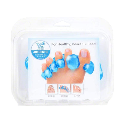 YogaToes GEMS Gel Toe Stretcher & Separator - Ice Blue - Small (Fits Women's 7+ / Men's 7+) - 1 Pair Avelisse
