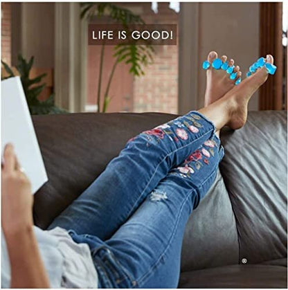YogaToes GEMS Gel Toe Stretcher & Separator - Ice Blue - Small (Fits Women's 7+ / Men's 7+) - 1 Pair Avelisse