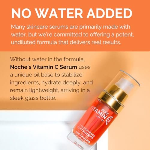 Noche Y Dia Vitamin C Serum for Mature Skin - Anti Aging Formula Hydrates, Moisturizes, Firms - Targets Sun Spots, Fine Lines, Wrinkles - Made in Spain - 1 fl oz Avelisse