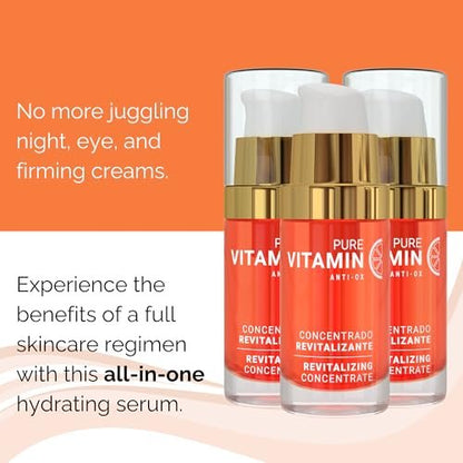 Noche Y Dia Vitamin C Serum for Mature Skin - Anti Aging Formula Hydrates, Moisturizes, Firms - Targets Sun Spots, Fine Lines, Wrinkles - Made in Spain - 1 fl oz Avelisse