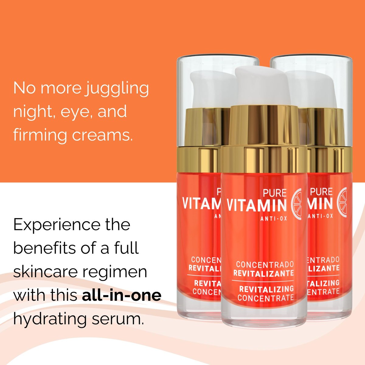 Noche Y Dia Vitamin C Serum for Mature Skin - Anti Aging Formula Hydrates, Moisturizes, Firms - Targets Sun Spots, Fine Lines, Wrinkles - Made in Spain - 1 fl oz Avelisse
