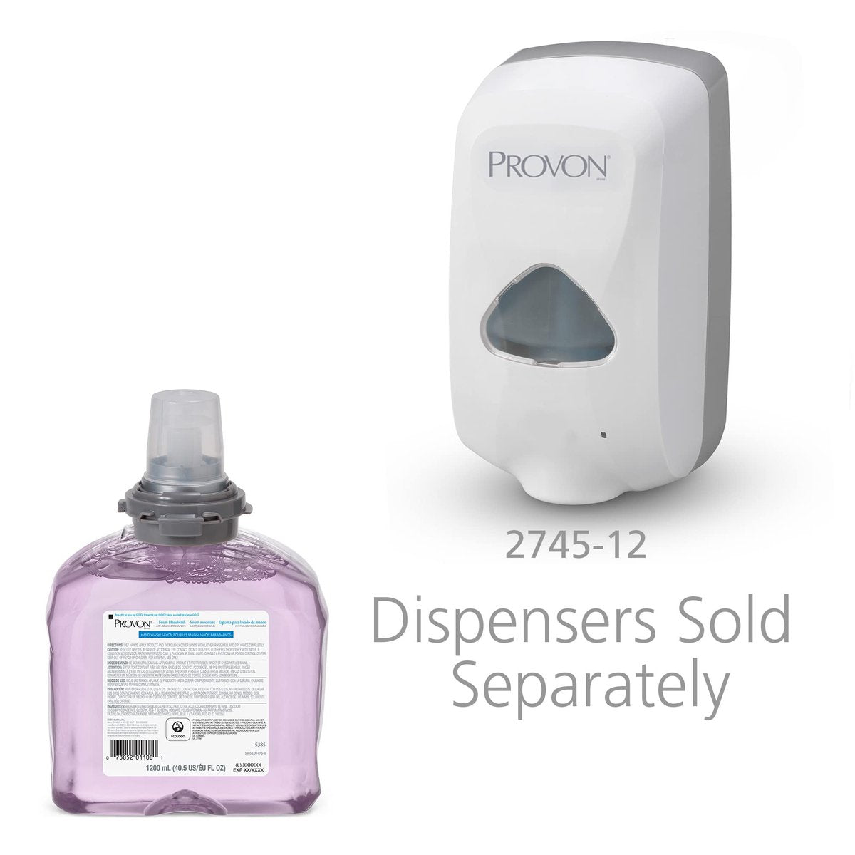 GOJO PROVON Foaming Handwash with Advanced Moisturizers, Cranberry Fragrance, 1200 mL Foam Hand Soap Refill for TFX Touch-Free Dispenser (Pack of 2) Avelisse
