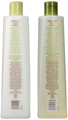 Trader Joe's Tea Tree Tingle Shampoo & Conditioner Set - 2 x 16 oz Bottles Avelisse