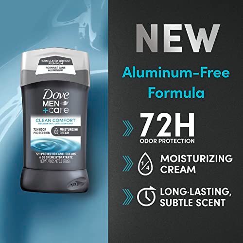 Dove Men+Care Aluminum-Free Deodorant Stick, Clean Comfort, 48-Hour Protection, with Vitamin E & Triple Action Moisturizer, 3 oz - görsel 6